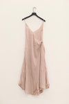 marc le bihan silk slip dress 2107 ROSE POUDRE rose red